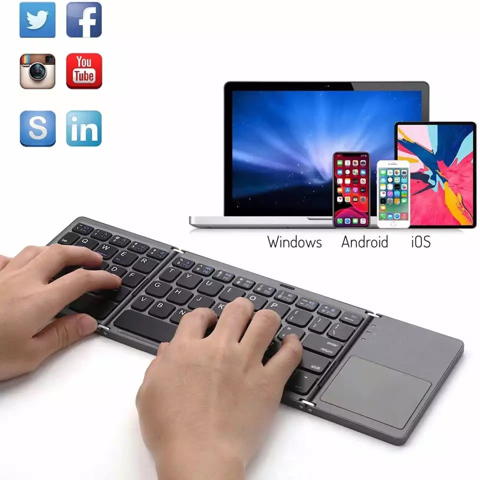 لوحة المفاتيح بلوتوث وحامل الحره