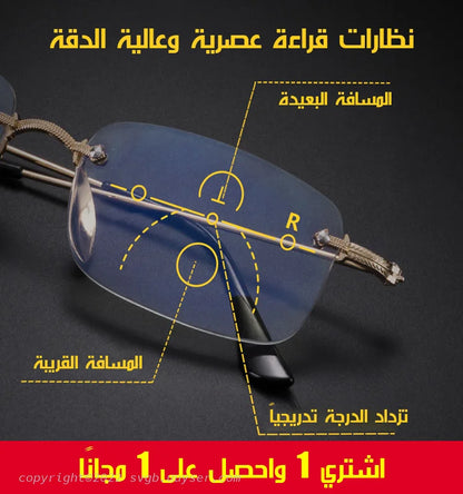 نظارة القراءة بالدقة العالية والمقاومة لبلو راي